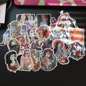 Day of the Dead/Tattooed Girl Sticker Bundle